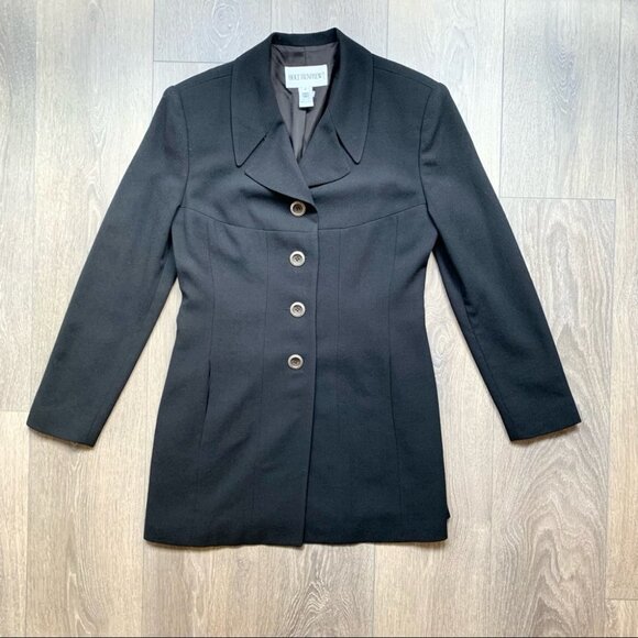 Holt Renfrew Women’s Blazer Jacket Collar Button Down Wool Vintage 90s y2k 2000s - Picture 7 of 16